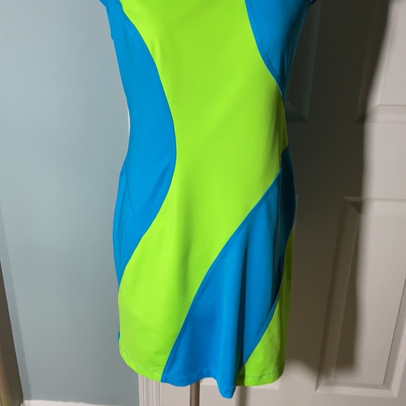 Kevan Hall Sport Dress Golf Sleeveless Front Zip Abstract Art Print - Picture 4 of 9